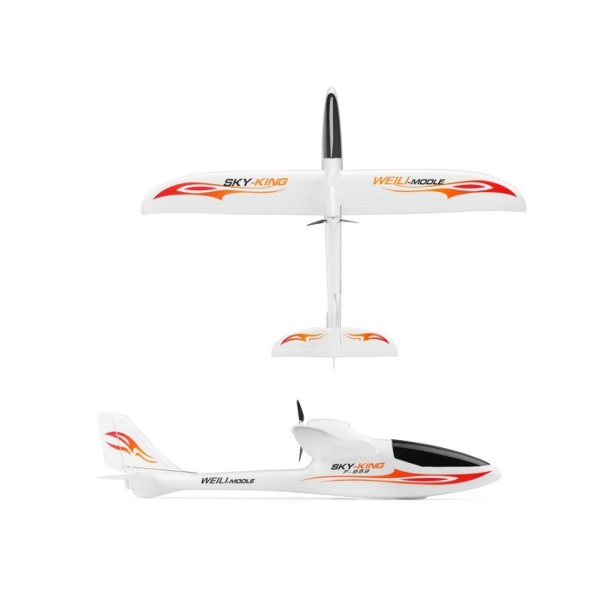 RC lietadlo S-IDEE SKY-KING červená